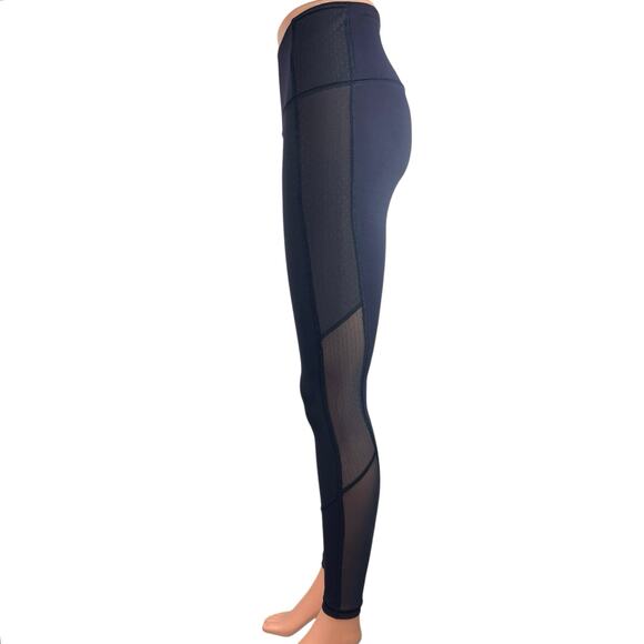Lululemon Navy Blue Mid Rise Activewear Fitness Yoga Workout Tight Leggings Sz S - Picture 2 of 4